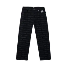 REVENGE ALLOVER LOGO DENIM PANT WASHED BLACK
