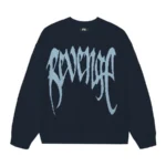 REVENGE ARCH LOGO KNIT NAVY/LIGHT BLUE