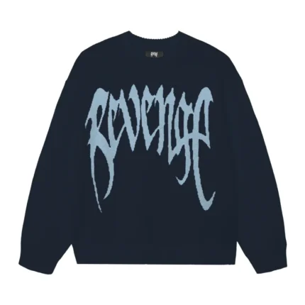 REVENGE ARCH LOGO KNIT NAVY/LIGHT BLUE