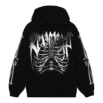 CHROME SKELETON HOODIE BLACK