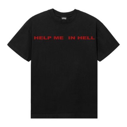 REVENGE HELP ME IN HELL TEE BLACK/RED