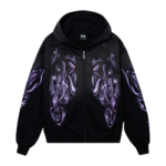REVENGE AIRBRUSHED REAPER ZIP WASHED BLACK/PINK