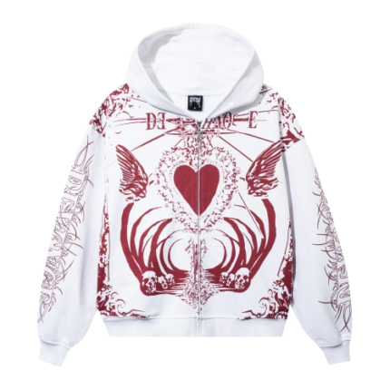 REVENGE SHRINE ZIP WHITE/MAROON