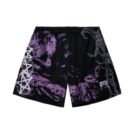 ABANDONED MESH SHORTS BLACK/PURPLE