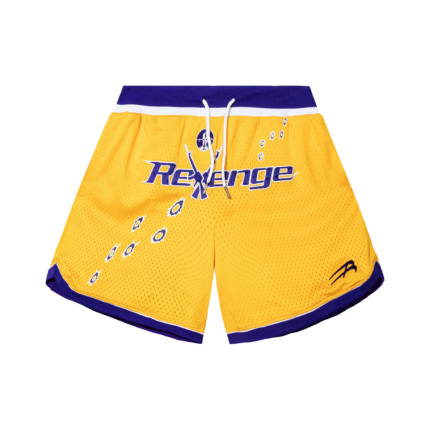 REVENGE BULLETS BASKETBALL SHORTS YELLOW
