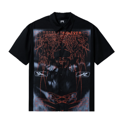 REVENGE BLITZ BUTTON UP BLACK